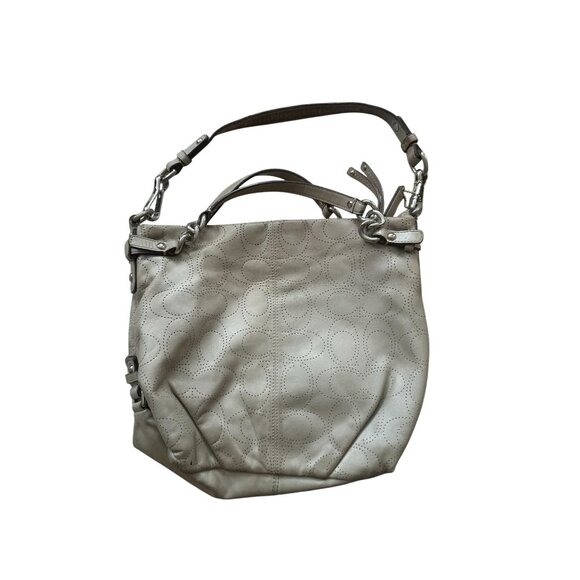 COACH Gray Leather Multi Strap Shoulder Bag - Picture 2 of 8